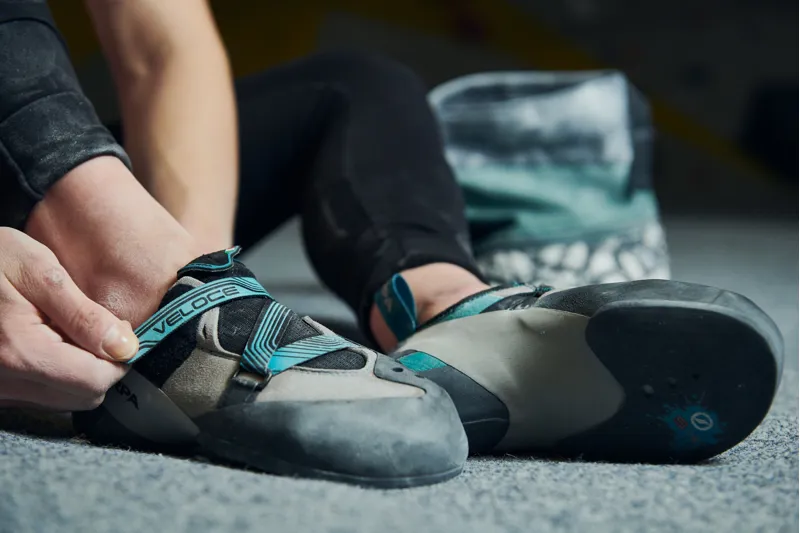 Scarpa Womens Veloce Climbing Shoes - Light Grey-Maldive-5